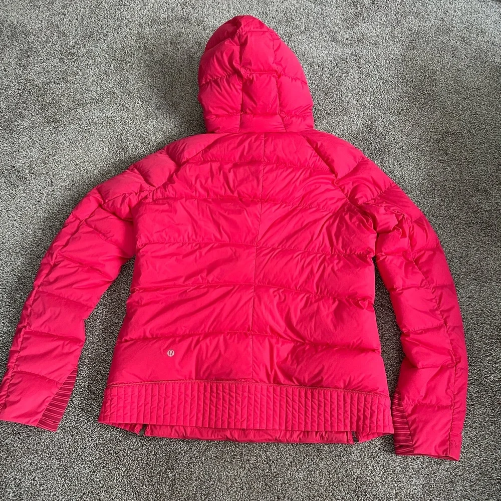 lululemon athletica Pink Hooded Quilted Puffer Jacket